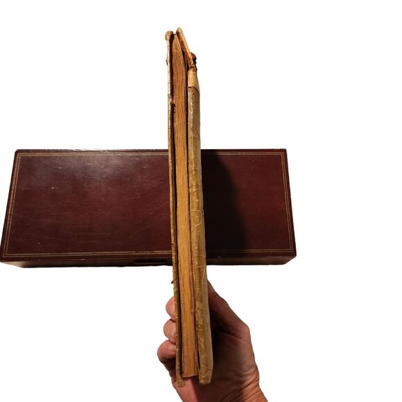 Vintage Handmade Rattan Address Book With Leaf Design & Twine Binding Boho Cotta - Picture 6 of 6